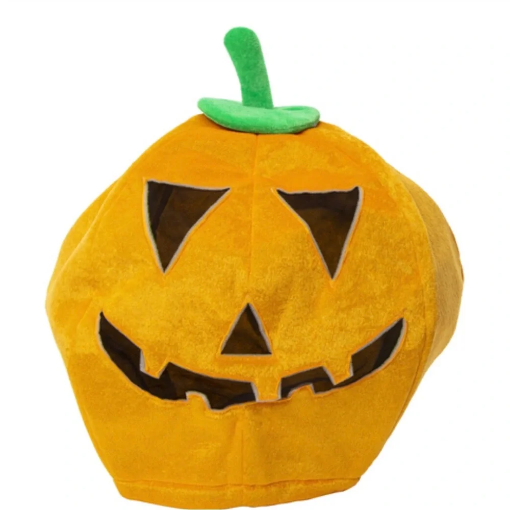 NWT Halloween Pumpkin mask Jack O’ Lantern Pullover Soft Halloween Costume